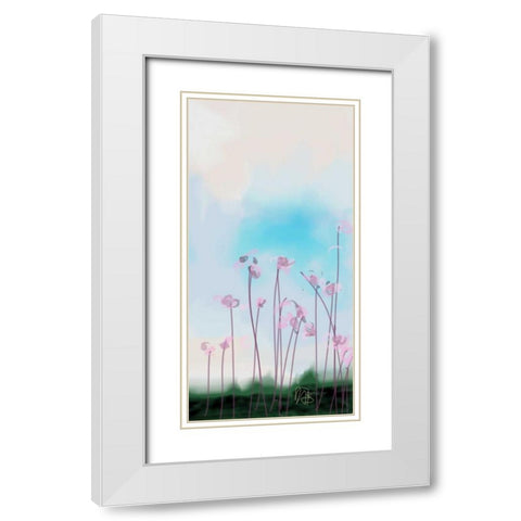 Mellow Meadow 2 White Modern Wood Framed Art Print with Double Matting by Butcher, Sarah