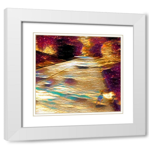 Shady View Walk White Modern Wood Framed Art Print with Double Matting by Butcher, Sarah