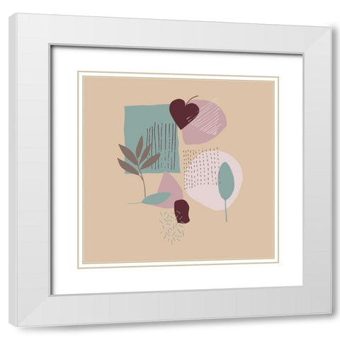 Mid Century 3 White Modern Wood Framed Art Print with Double Matting by Swati, Siotia