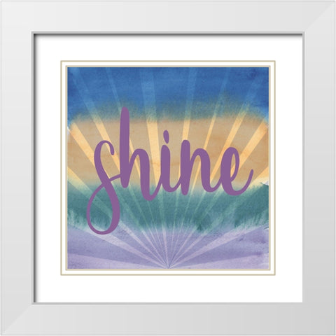 Purple Shine White Modern Wood Framed Art Print with Double Matting by Stella & Jack Studio