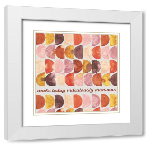 Retro Awesome White Modern Wood Framed Art Print with Double Matting by Stella & Jack Studio