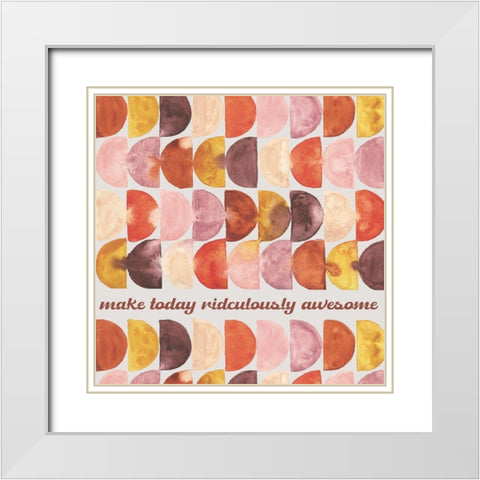 Retro Awesome White Modern Wood Framed Art Print with Double Matting by Stella & Jack Studio
