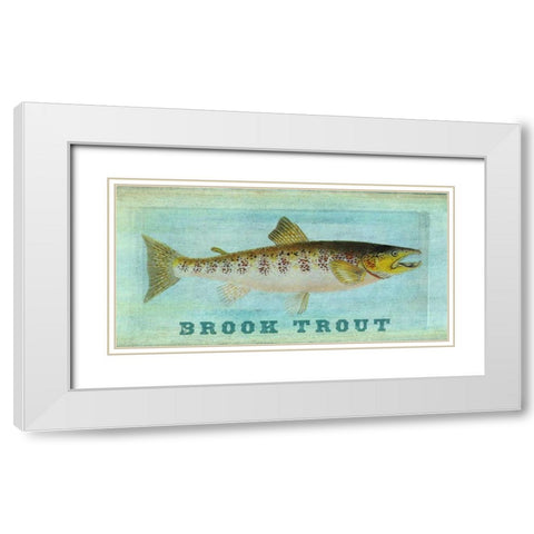 Brook Trout White Modern Wood Framed Art Print with Double Matting by Carlson, Tina