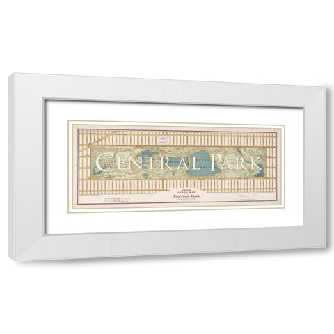 Central Park 2 White Modern Wood Framed Art Print with Double Matting by Carlson, Tina