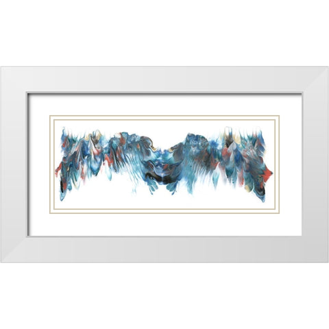 Abstract Sound Wave B White Modern Wood Framed Art Print with Double Matting by Carlson, Tina