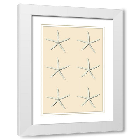 SeaStar 2 Multi Cream White Modern Wood Framed Art Print with Double Matting by Carlson, Tina