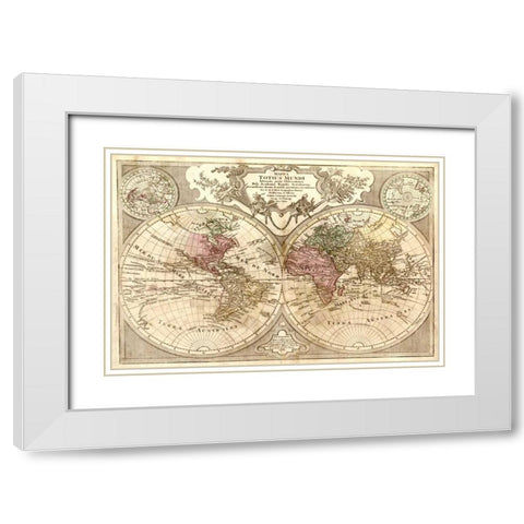 Totius Mundi White Modern Wood Framed Art Print with Double Matting by Carlson, Tina