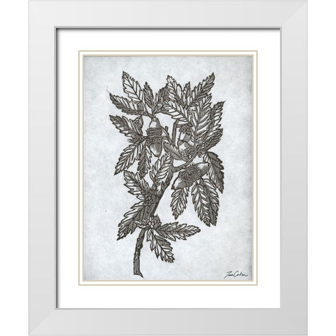 Oak Tree 1 White Modern Wood Framed Art Print with Double Matting by Carlson, Tina