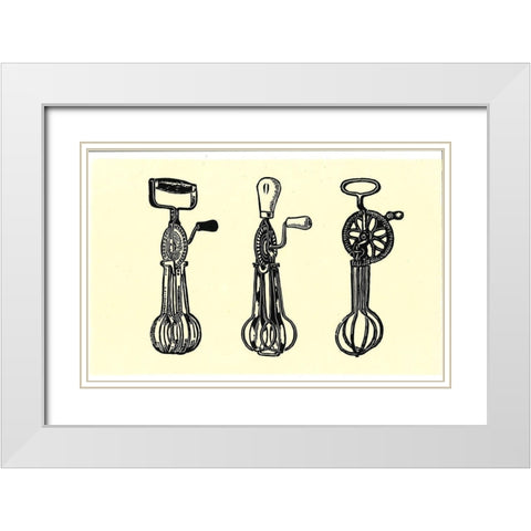 Egg Beaters White Modern Wood Framed Art Print with Double Matting by Carlson, Tina