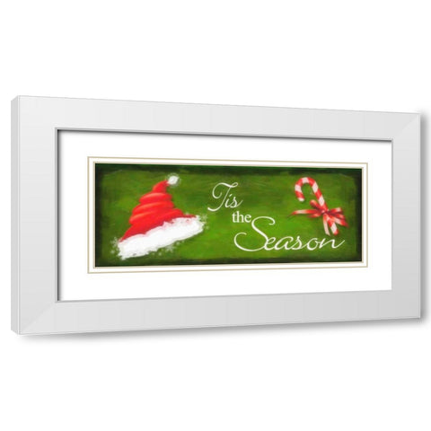 TIS THE SEASON White Modern Wood Framed Art Print with Double Matting by Greene, Taylor