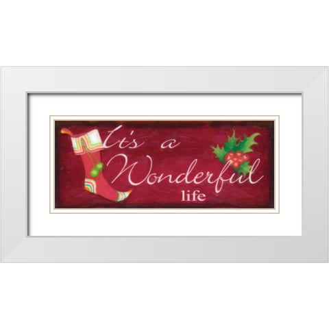 WONDERFUL LIFE White Modern Wood Framed Art Print with Double Matting by Greene, Taylor