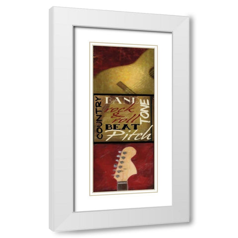 JAM SESSION 1 White Modern Wood Framed Art Print with Double Matting by Greene, Taylor