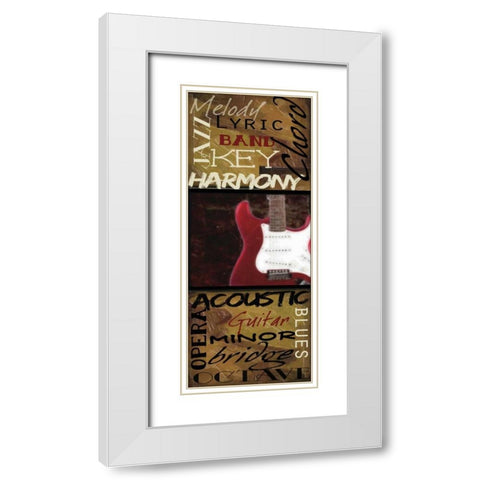 JAM SESSION 2 White Modern Wood Framed Art Print with Double Matting by Greene, Taylor