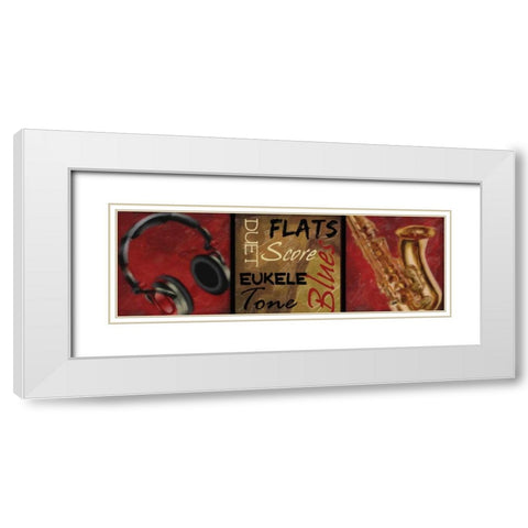 DUET PANEL White Modern Wood Framed Art Print with Double Matting by Greene, Taylor