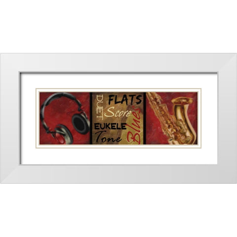 DUET PANEL White Modern Wood Framed Art Print with Double Matting by Greene, Taylor