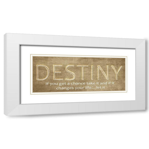 Destiny White Modern Wood Framed Art Print with Double Matting by Greene, Taylor