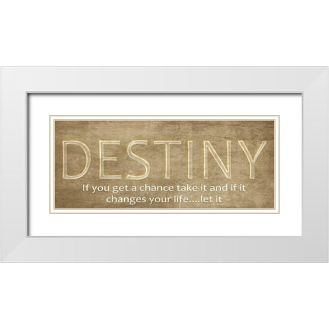 Destiny White Modern Wood Framed Art Print with Double Matting by Greene, Taylor