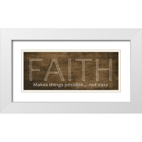 Faith White Modern Wood Framed Art Print with Double Matting by Greene, Taylor