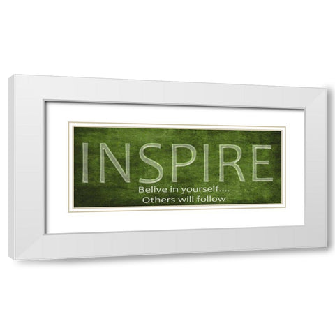 Inspire White Modern Wood Framed Art Print with Double Matting by Greene, Taylor