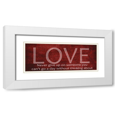 Love Panel White Modern Wood Framed Art Print with Double Matting by Greene, Taylor