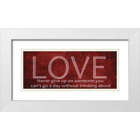 Love Panel White Modern Wood Framed Art Print with Double Matting by Greene, Taylor