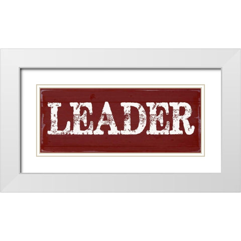 LEADER White Modern Wood Framed Art Print with Double Matting by Greene, Taylor