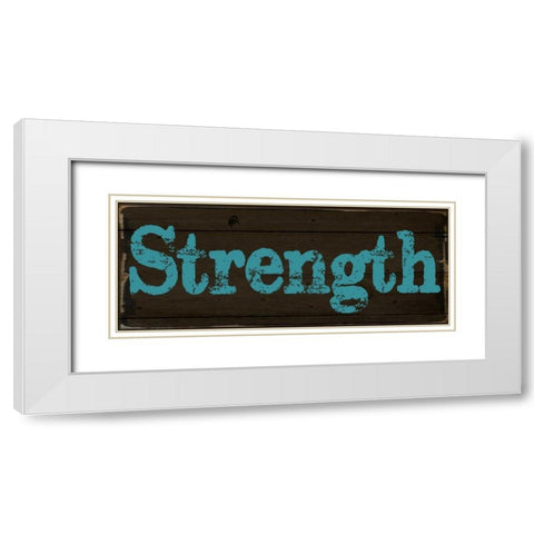 Strength 2 White Modern Wood Framed Art Print with Double Matting by Greene, Taylor