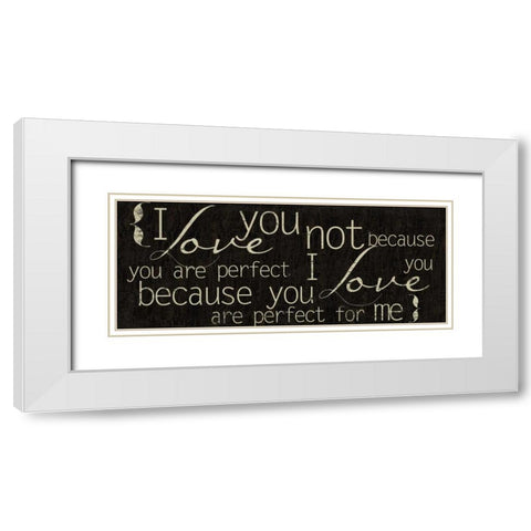 Perfect Love White Modern Wood Framed Art Print with Double Matting by Greene, Taylor