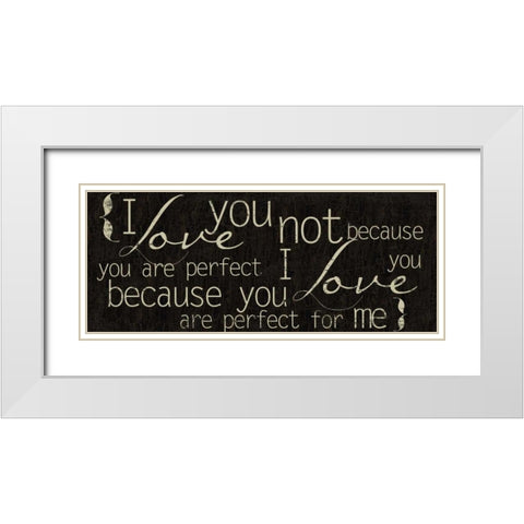 Perfect Love White Modern Wood Framed Art Print with Double Matting by Greene, Taylor