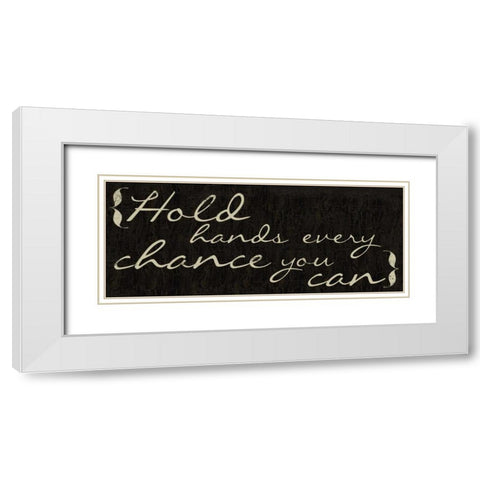 Hold Hands White Modern Wood Framed Art Print with Double Matting by Greene, Taylor