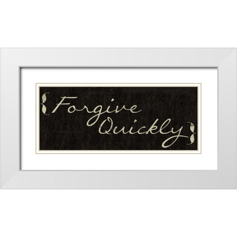 Forgive White Modern Wood Framed Art Print with Double Matting by Greene, Taylor