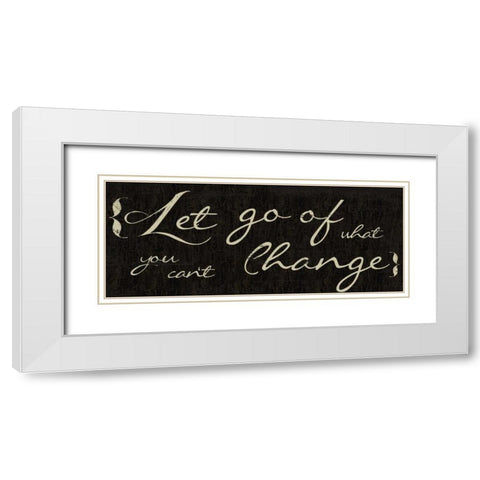 Let Go White Modern Wood Framed Art Print with Double Matting by Greene, Taylor