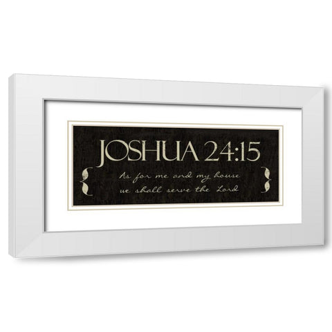 AS FOR ME AND White Modern Wood Framed Art Print with Double Matting by Greene, Taylor