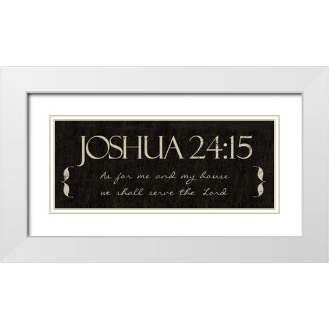 AS FOR ME AND White Modern Wood Framed Art Print with Double Matting by Greene, Taylor