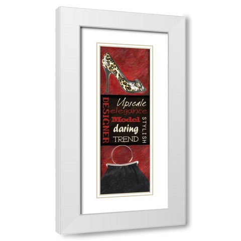 Fashion 9 Patch C White Modern Wood Framed Art Print with Double Matting by Greene, Taylor