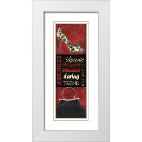 Fashion 9 Patch C White Modern Wood Framed Art Print with Double Matting by Greene, Taylor