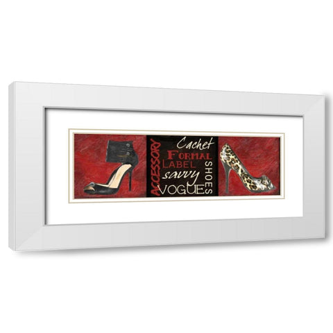 Fashion 9 Patch D White Modern Wood Framed Art Print with Double Matting by Greene, Taylor