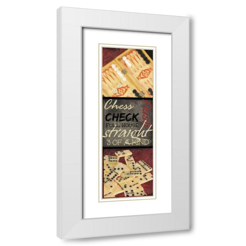 CLASSIC GAMES A White Modern Wood Framed Art Print with Double Matting by Greene, Taylor