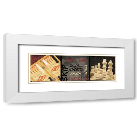 CLASSIC GAMES D White Modern Wood Framed Art Print with Double Matting by Greene, Taylor