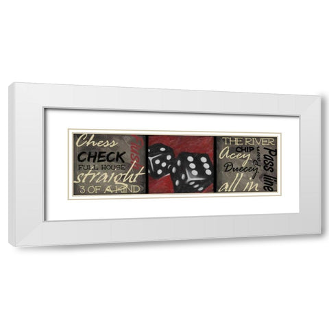 CLASSIC GAMES E White Modern Wood Framed Art Print with Double Matting by Greene, Taylor