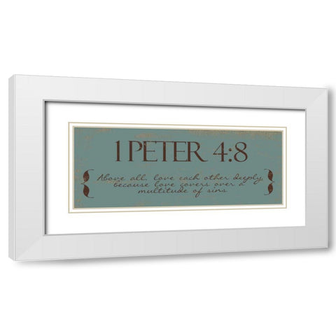 ABOVE ALL White Modern Wood Framed Art Print with Double Matting by Greene, Taylor