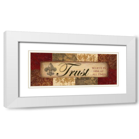 TRUST PANEL White Modern Wood Framed Art Print with Double Matting by Greene, Taylor