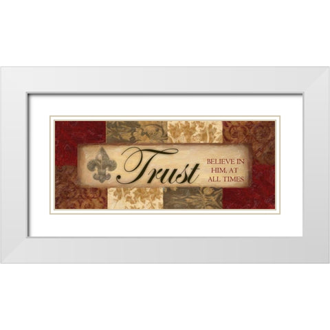 TRUST PANEL White Modern Wood Framed Art Print with Double Matting by Greene, Taylor