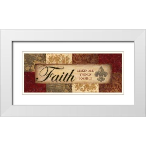 FAITH PANEL White Modern Wood Framed Art Print with Double Matting by Greene, Taylor