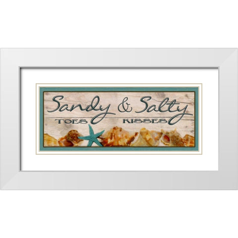 SANDY TOES White Modern Wood Framed Art Print with Double Matting by Greene, Taylor