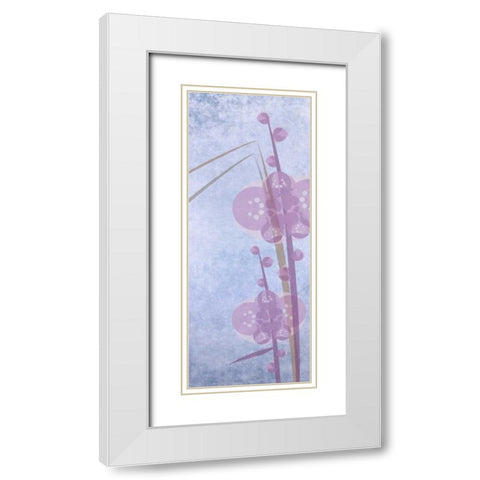 Orchids 1 White Modern Wood Framed Art Print with Double Matting by Greene, Taylor