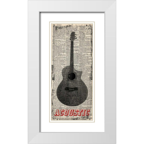 ACOUSTIC PANEL White Modern Wood Framed Art Print with Double Matting by Greene, Taylor