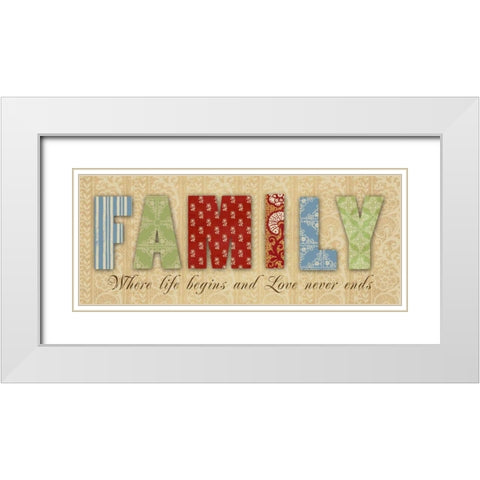 Family  Bright White Modern Wood Framed Art Print with Double Matting by Greene, Taylor