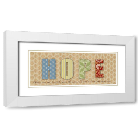 Hope Bright White Modern Wood Framed Art Print with Double Matting by Greene, Taylor