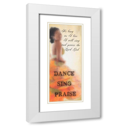 Praise White Modern Wood Framed Art Print with Double Matting by Greene, Taylor